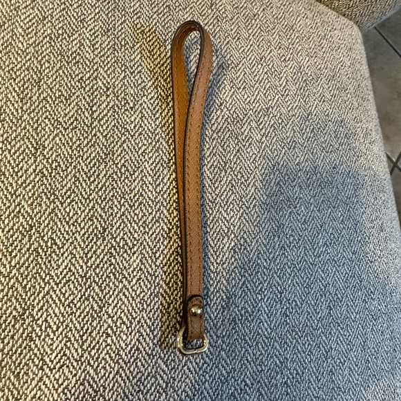 Michael Kors replacement leather strap wristlet coin Wallet Tan/Brown And Gold - Picture 9 of 10